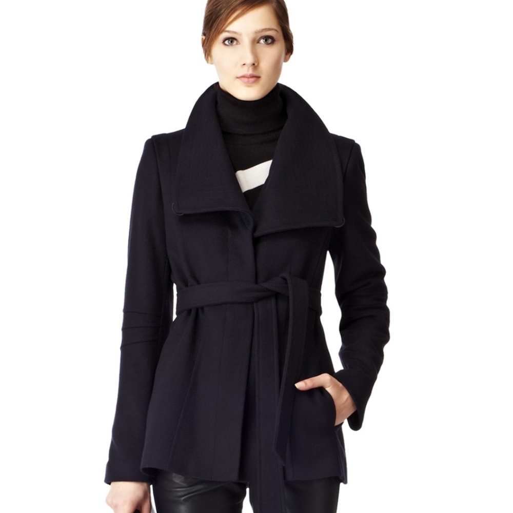 Reiss Belted Wrap Collar Casper Coat